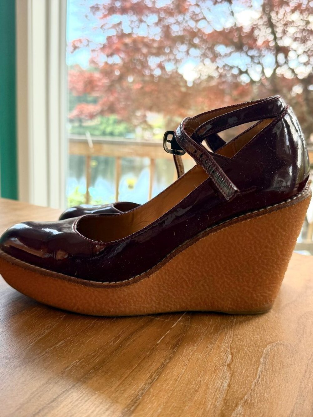 Red Patent Leather Castaner Mary Jane Platforms
